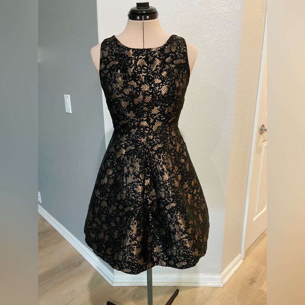 Minuet Apparrel Black and Gold Dress